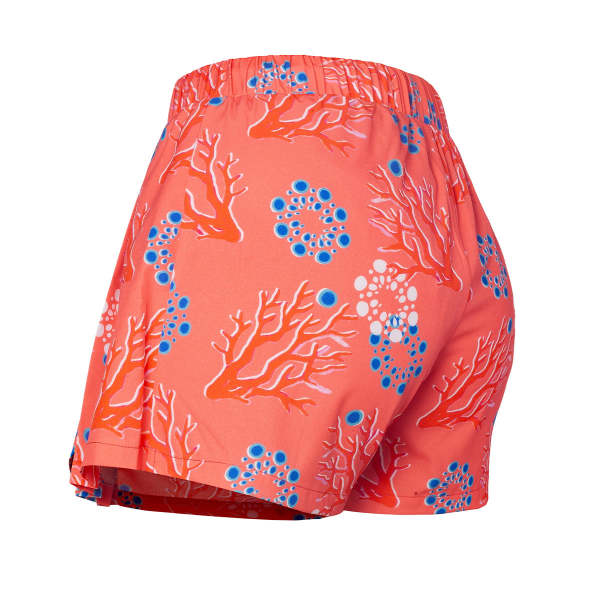 Anemoss Mercan Kadın Şort Etek – Lastikli Bel, Bağcıklı, Pembe Desenli Yazlık Skort