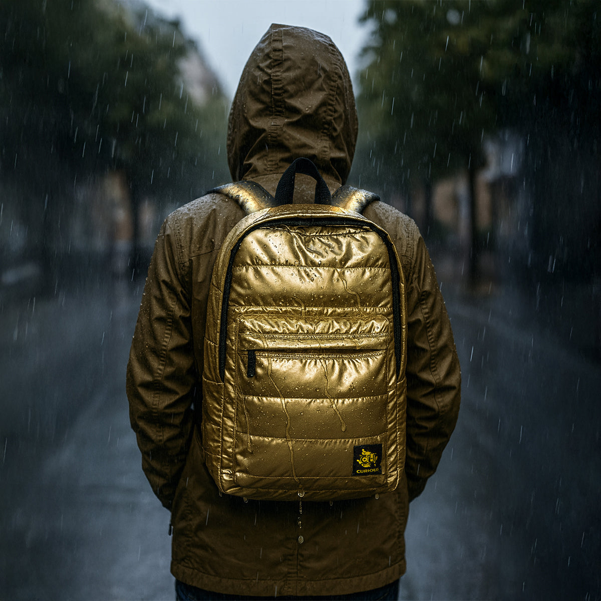 Biggdesign Moods Up Curious Kapitone Su Geçirmez Kumaşlı Okul ve Laptop Sırt Çantası Sarı