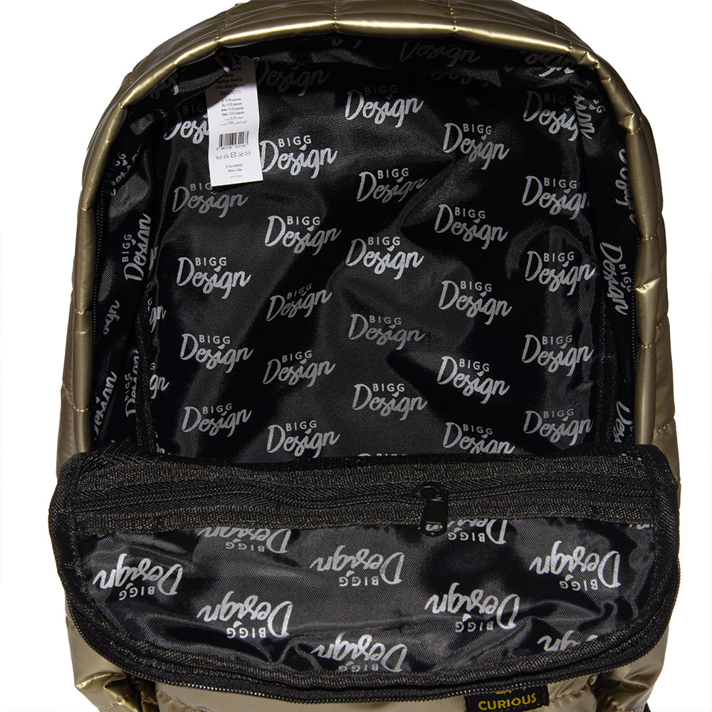 Biggdesign Moods Up Curious Kapitone Su Geçirmez Kumaşlı Okul ve Laptop Sırt Çantası Sarı