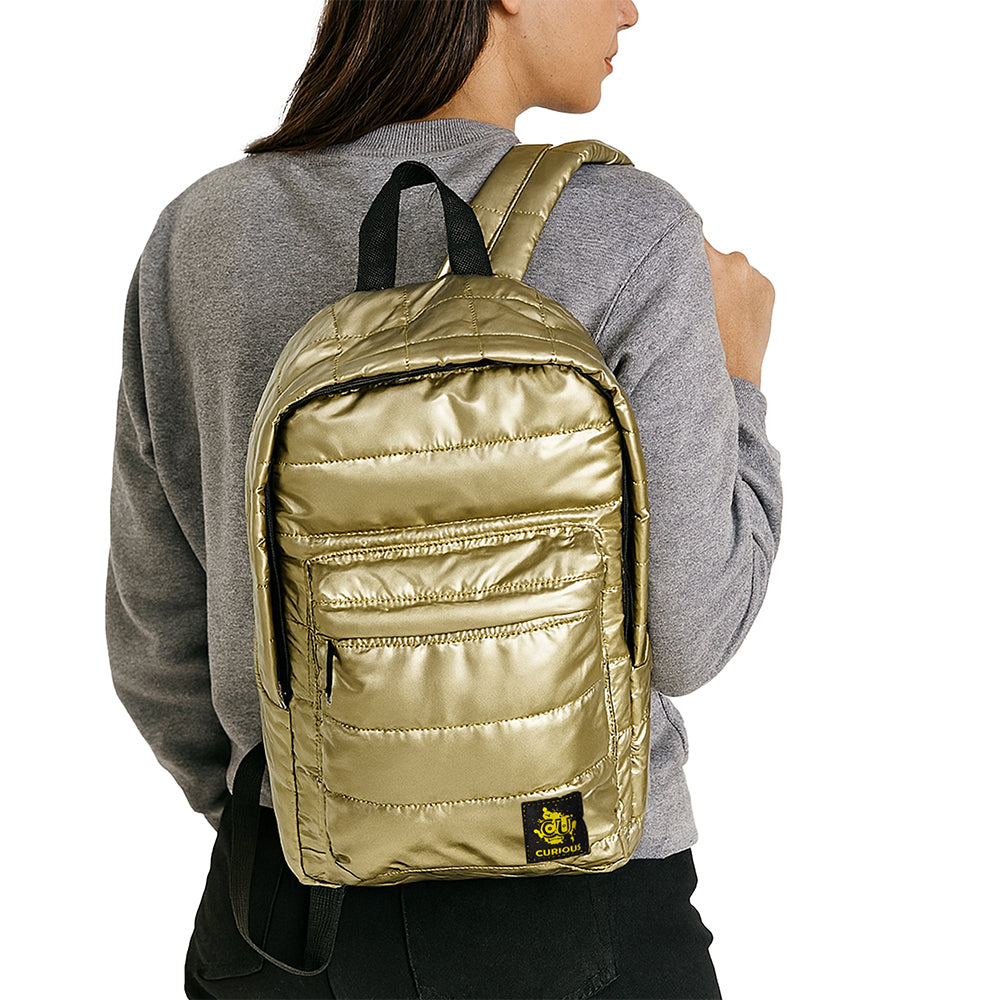 Biggdesign Moods Up Curious Kapitone Su Geçirmez Kumaşlı Okul ve Laptop Sırt Çantası Sarı