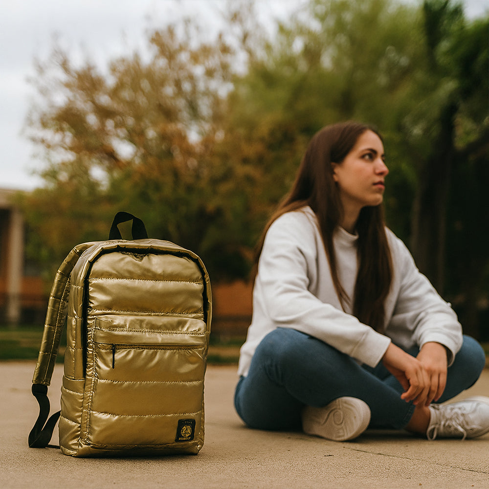 Biggdesign Moods Up Curious Kapitone Su Geçirmez Kumaşlı Okul ve Laptop Sırt Çantası Sarı