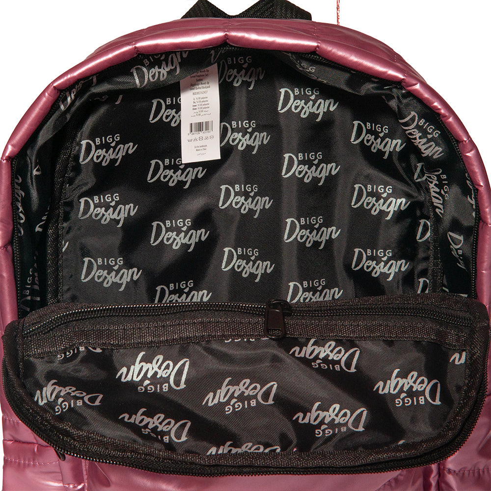 Biggdesign Moods Up Loved  Kapitone Su Geçirmez Kumaşlı Okul ve Laptop Sırt Çantası Pembe