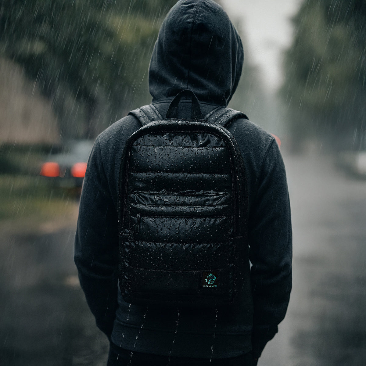 Biggdesign Moods Up Relaxed Kapitone Su Geçirmez Kumaşlı Okul ve Laptop Sırt Çantası Siyah