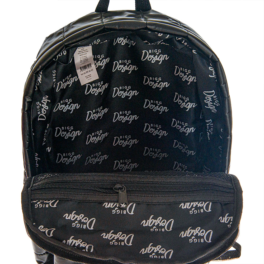 Biggdesign Moods Up Relaxed Kapitone Su Geçirmez Kumaşlı Okul ve Laptop Sırt Çantası Siyah