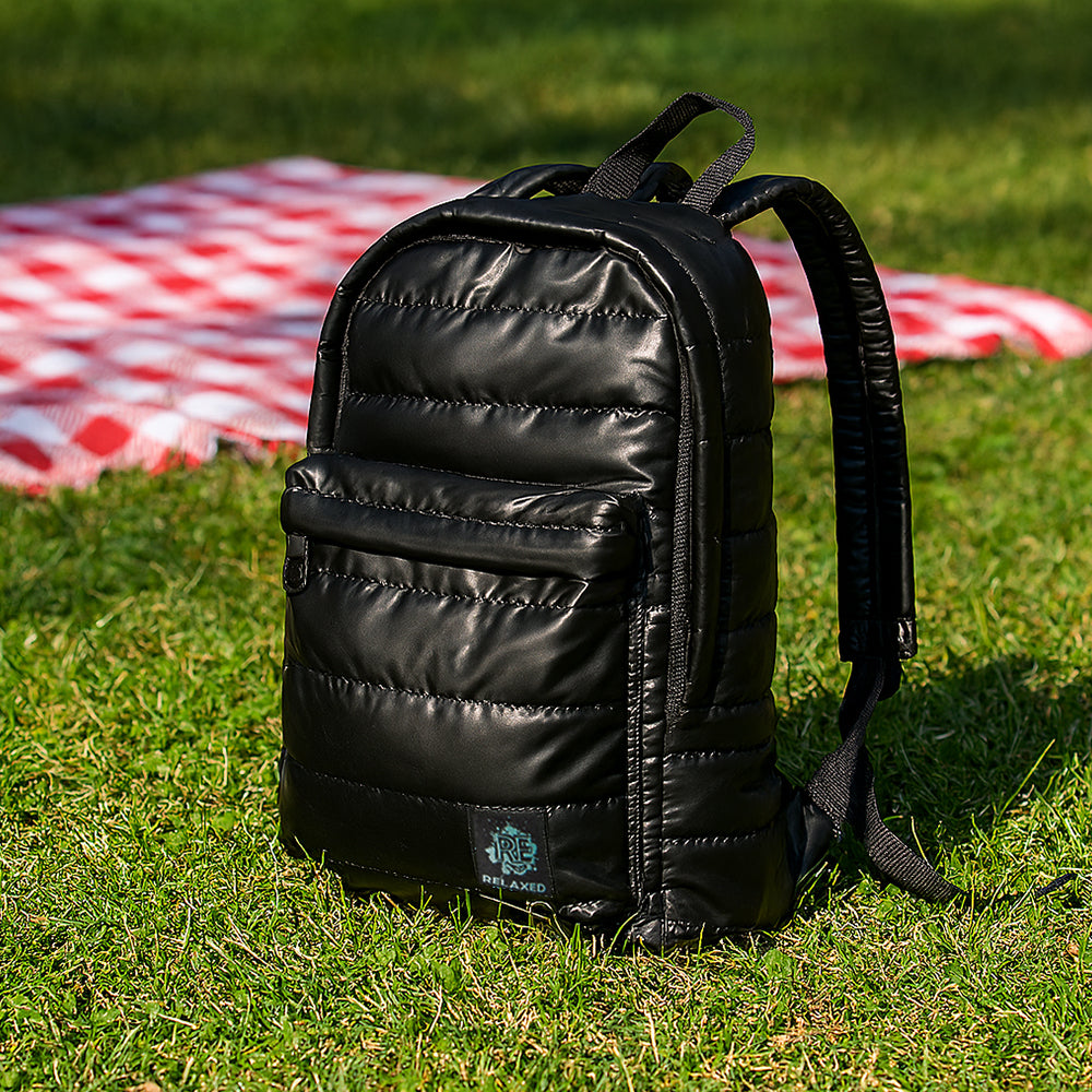 Biggdesign Moods Up Relaxed Kapitone Su Geçirmez Kumaşlı Okul ve Laptop Sırt Çantası Siyah