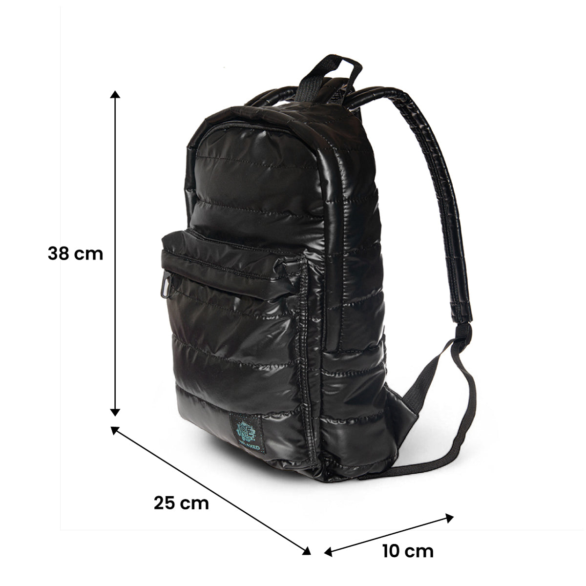 Biggdesign Moods Up Relaxed Kapitone Su Geçirmez Kumaşlı Okul ve Laptop Sırt Çantası Siyah