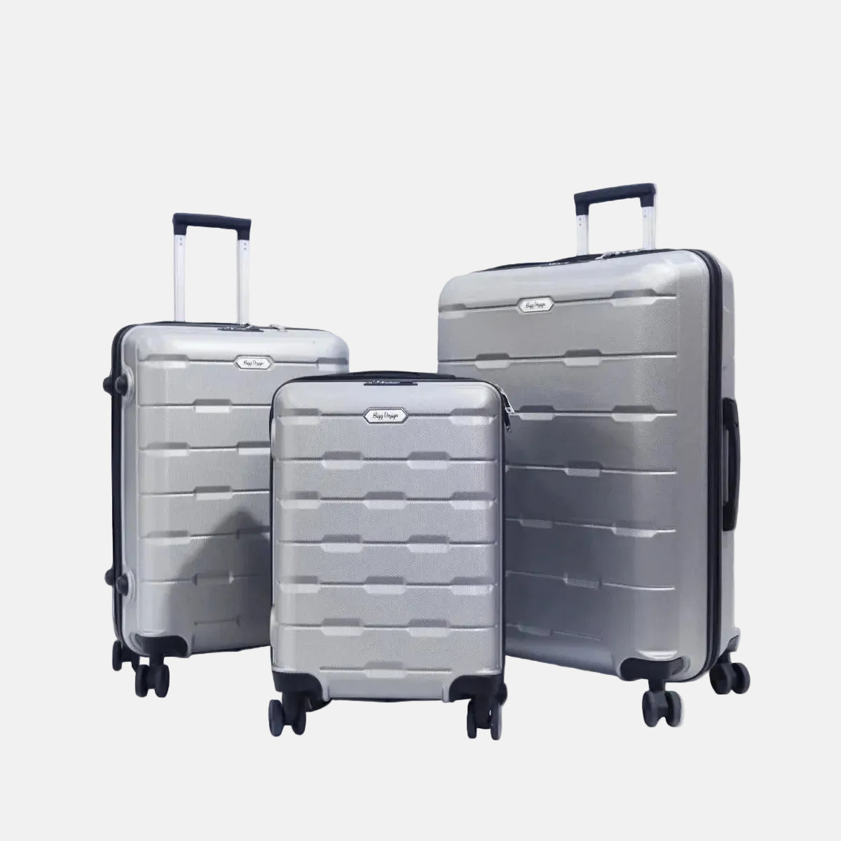 Biggdesign Moods Up 3'lü Valiz Seti, TSA Kilitli, ABS Gövde, Gümüş