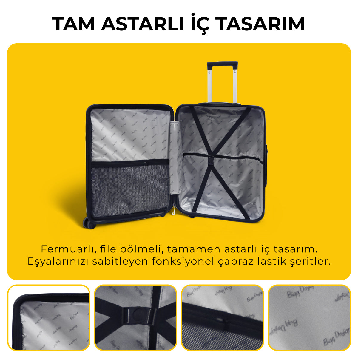 Biggdesign Moods Up TSA Kilitli 20" ABS Gövdeli Valiz  | Kabin Boy-Gümüş