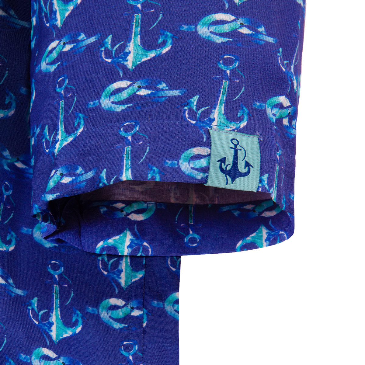 Anemoss Çapa Desenli %100 Viskon Yumuşak Nefes Alabilir Kumaşlı Erkek Gömlek