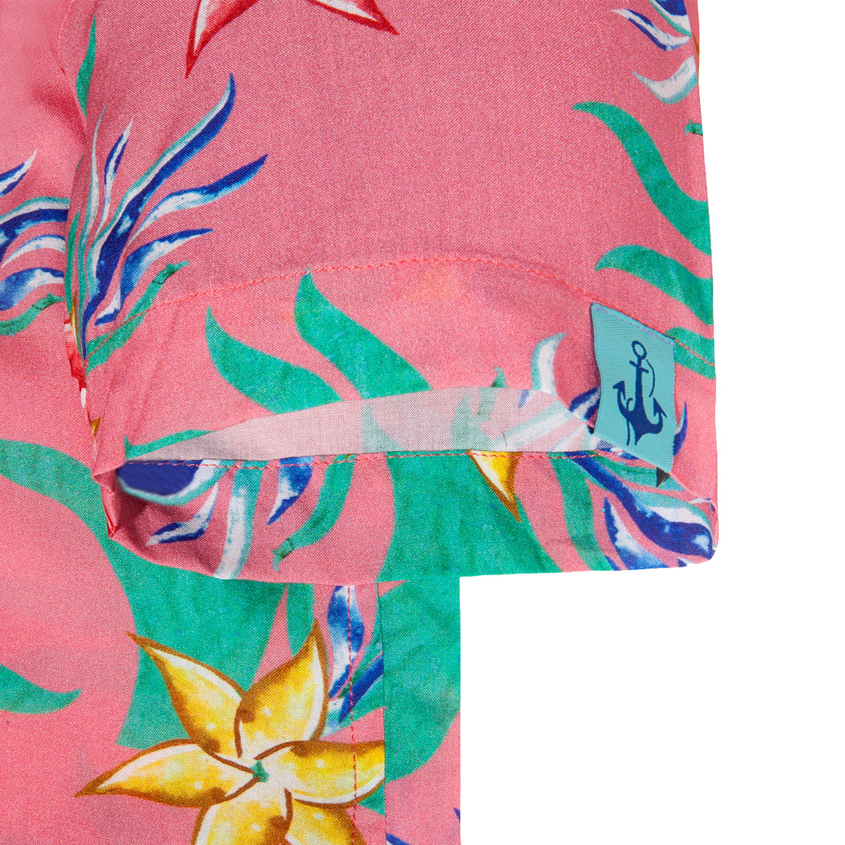 Anemoss Mercan Desenli %100 Viskon Yumuşak Nefes Alabilir Kumaşlı Erkek Gömlek