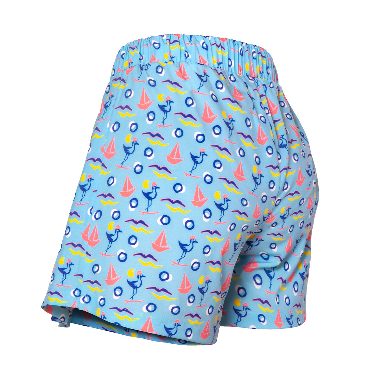Anemoss Gemici Martı Kadın Şort Etek –Lastikli Bel, Bağcıklı , Deniz Temalı Yazlık Skort