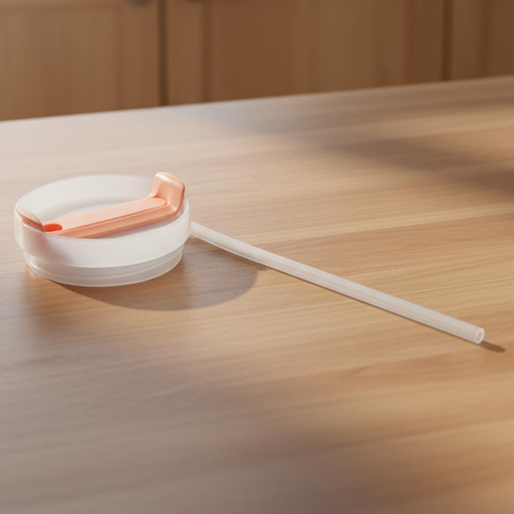 Any Morning Vaha 1200 ml Termos Mug Kapağı ve Pipet Açık Somon