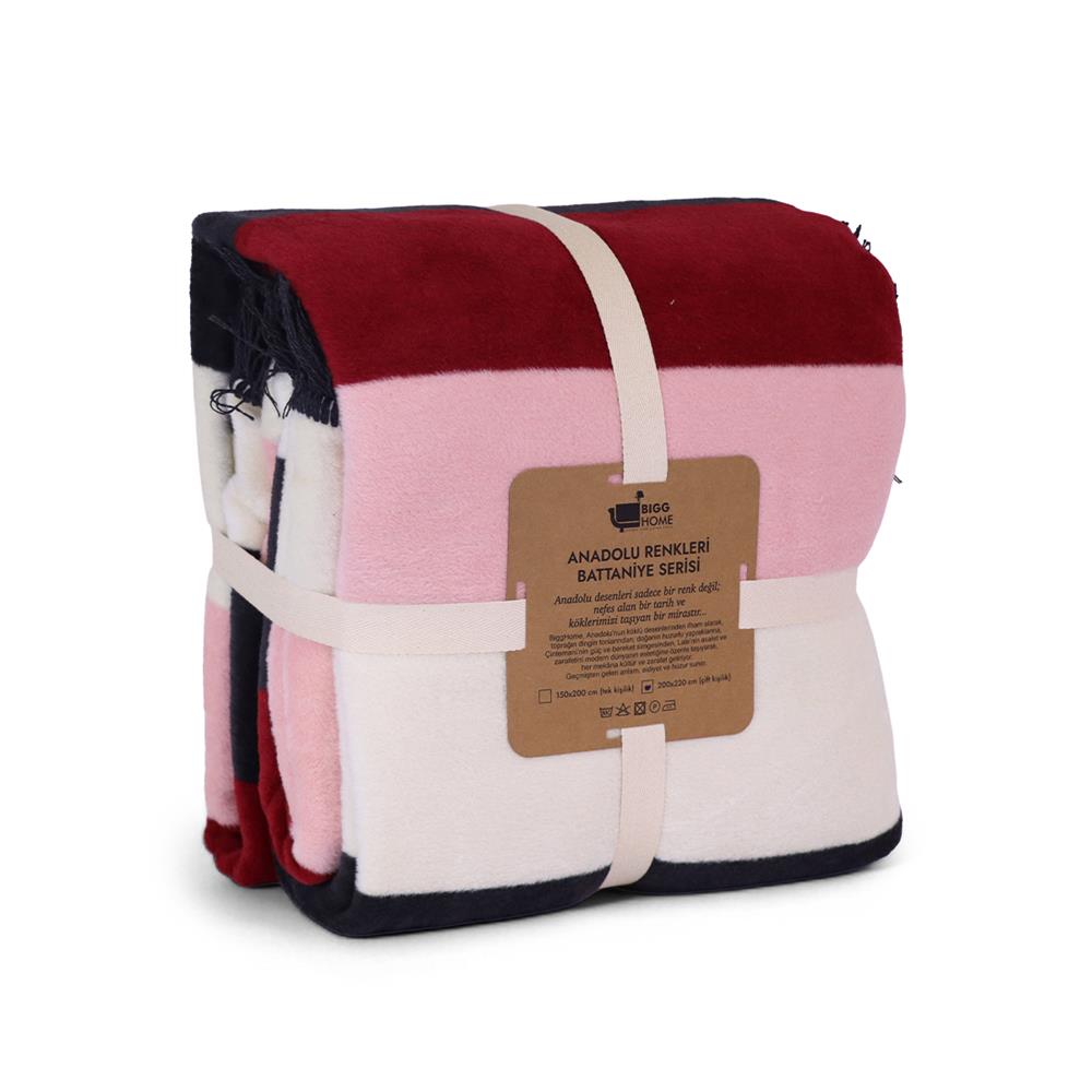 Bigghome Ritim Çift Kişilik Battaniye 200 x 220 cm
