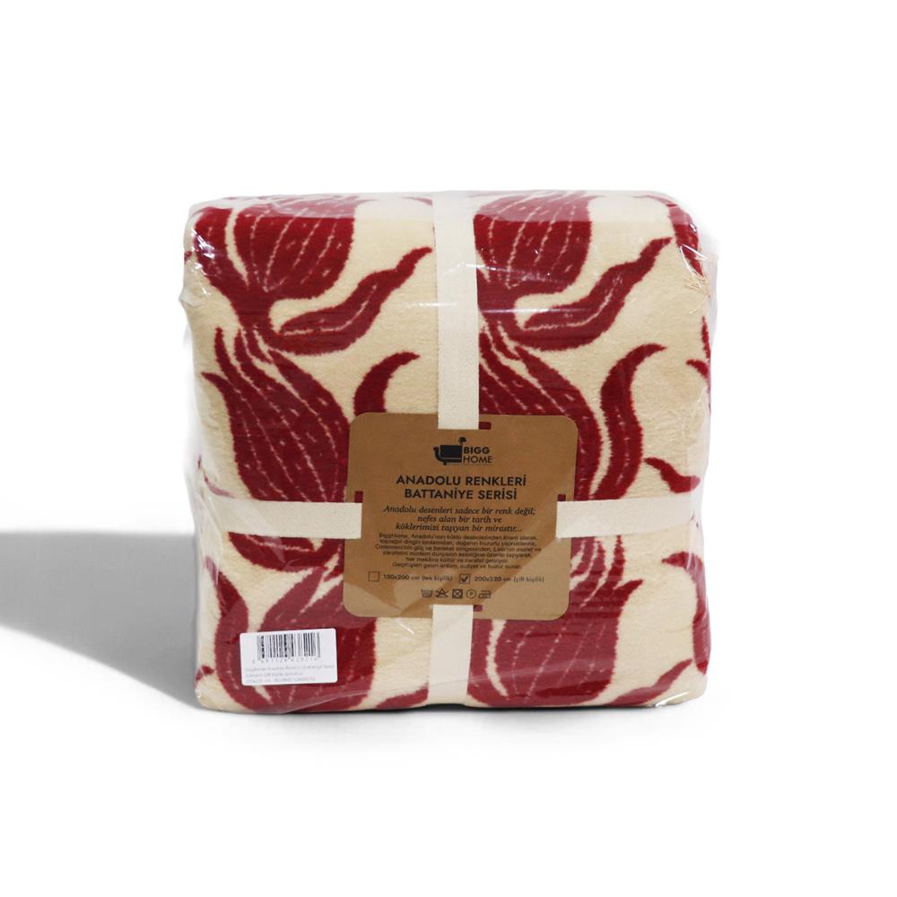 Bigghome Lalezar Tek Kişilik Battaniye 150 x 200 cm