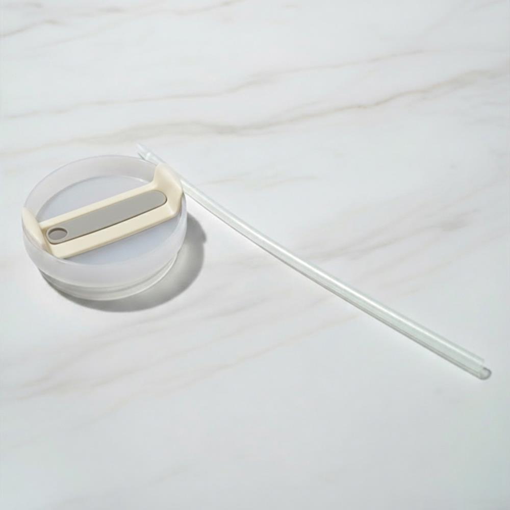 Any Morning Vaha 1200 ml Termos Mug Kapağı ve Pipet Krem