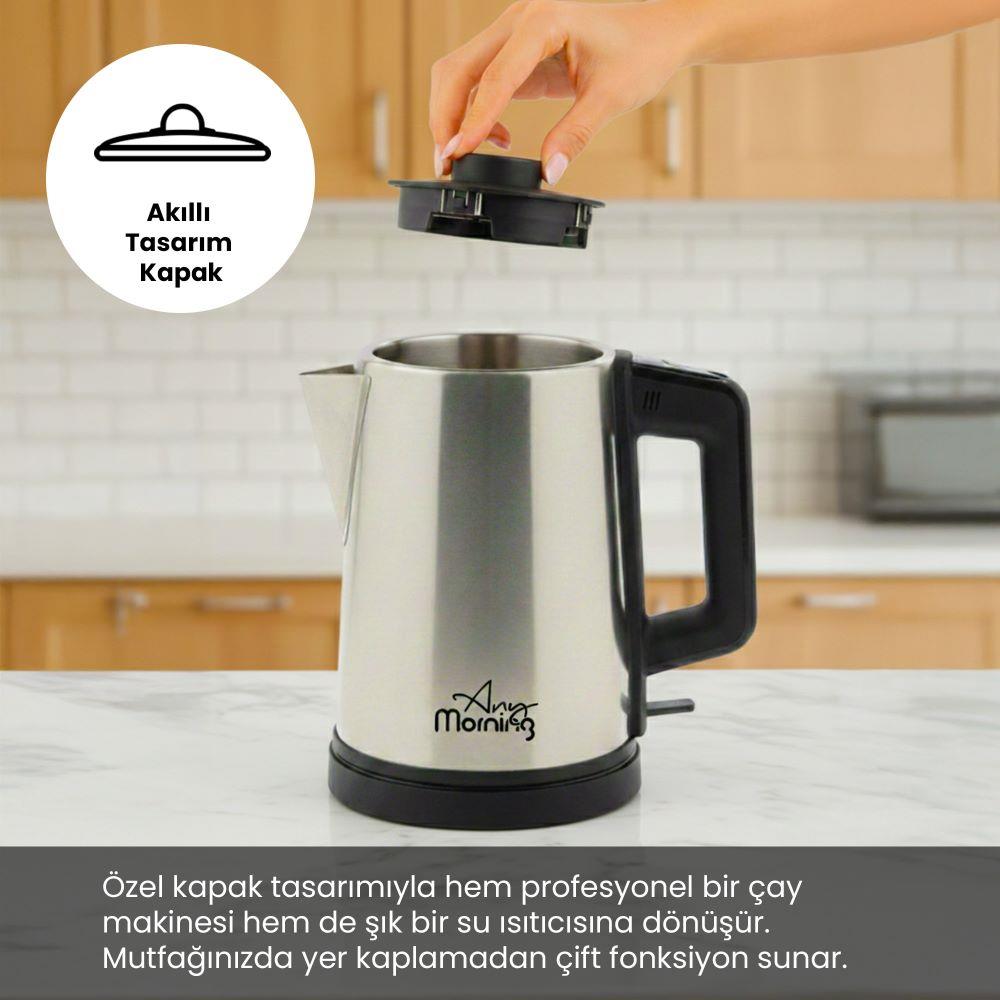 Any Morning OZ26CM10 2in1 Paslanmaz Çelik Çay Makinesi  ve Su Isıtıcı