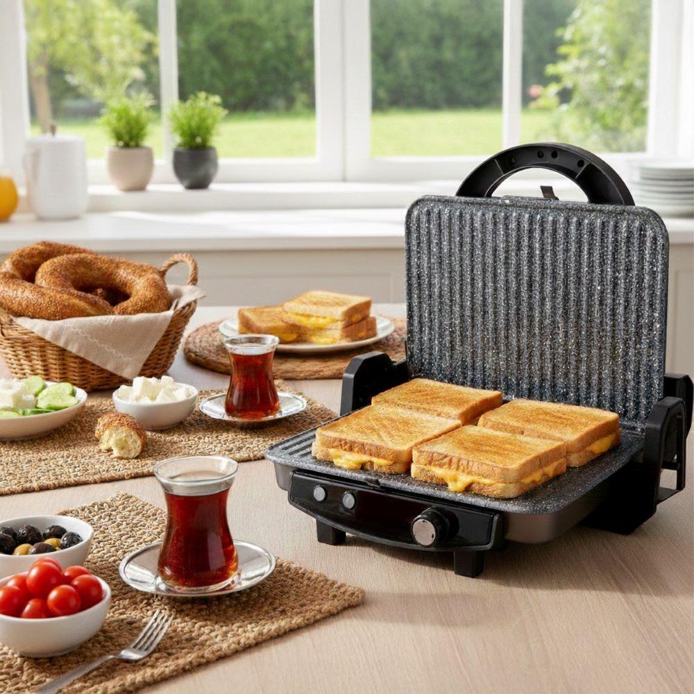 Any Morning OZ26TM03 Çıkarılabilir Plakalı Izgara ve Tost Makinesi