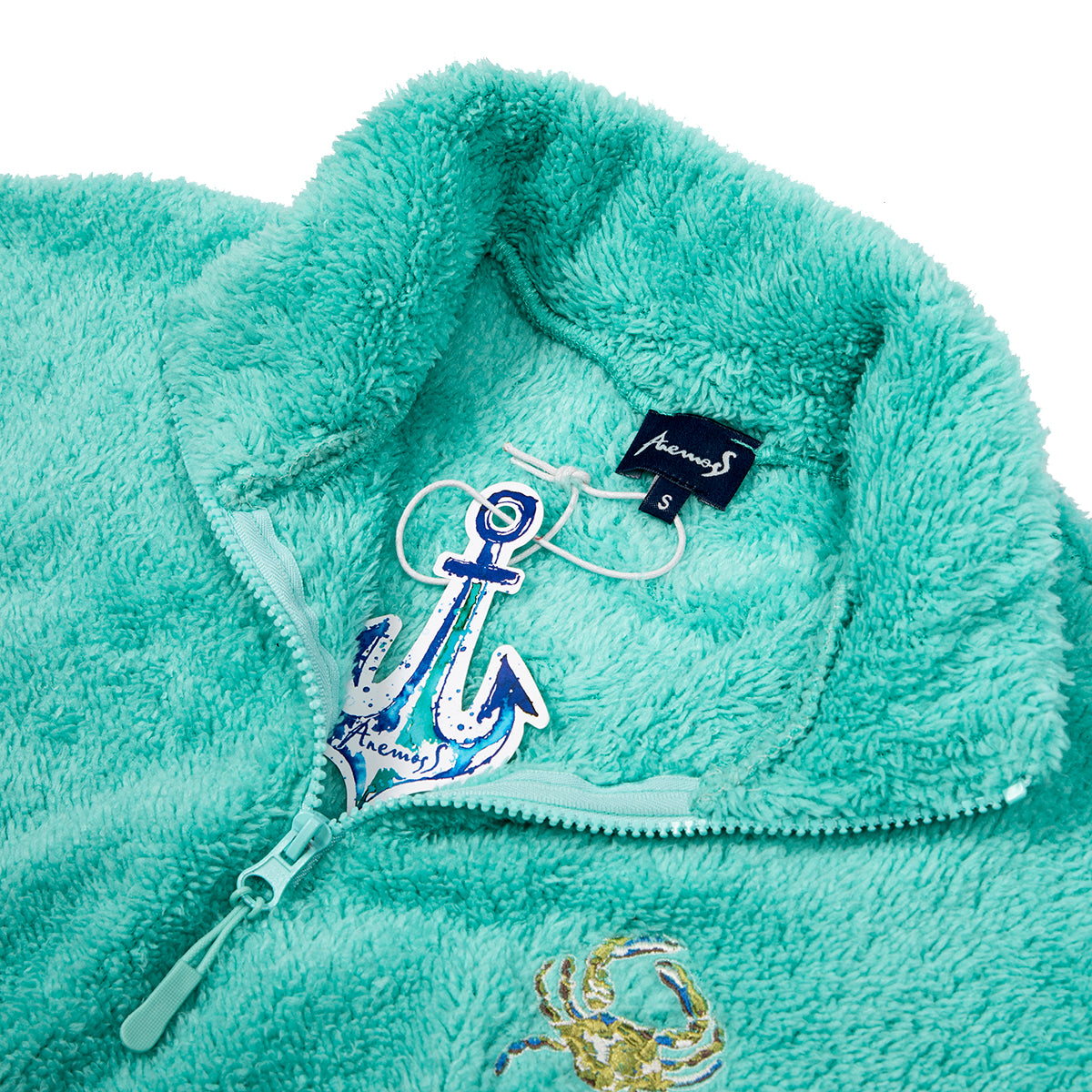 AnemosS Yengeç  Yarım Fermuarlı Polar Sweatshirt