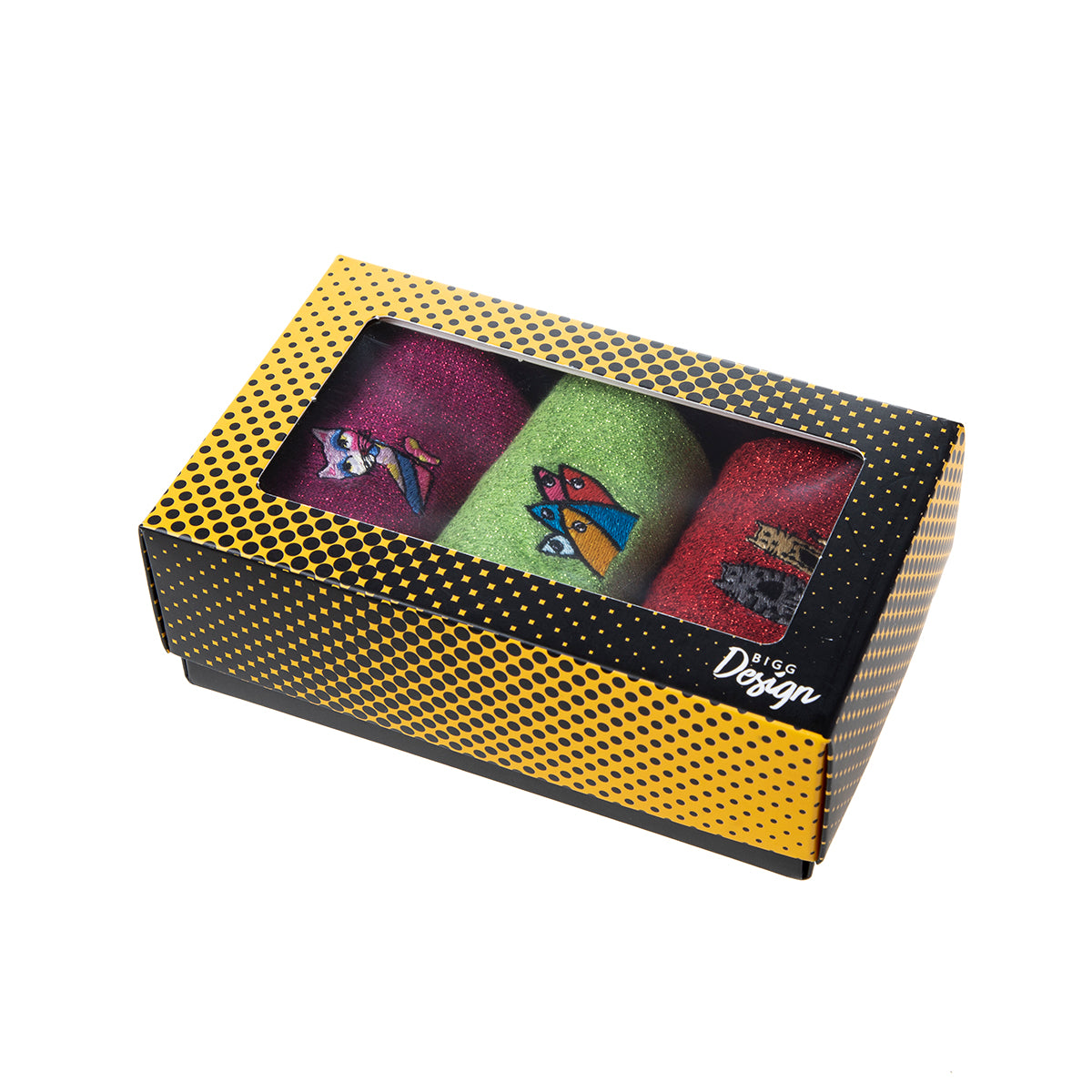 Biggdesign Simli Kadın 3'lü Kısa Soket Çorap Seti