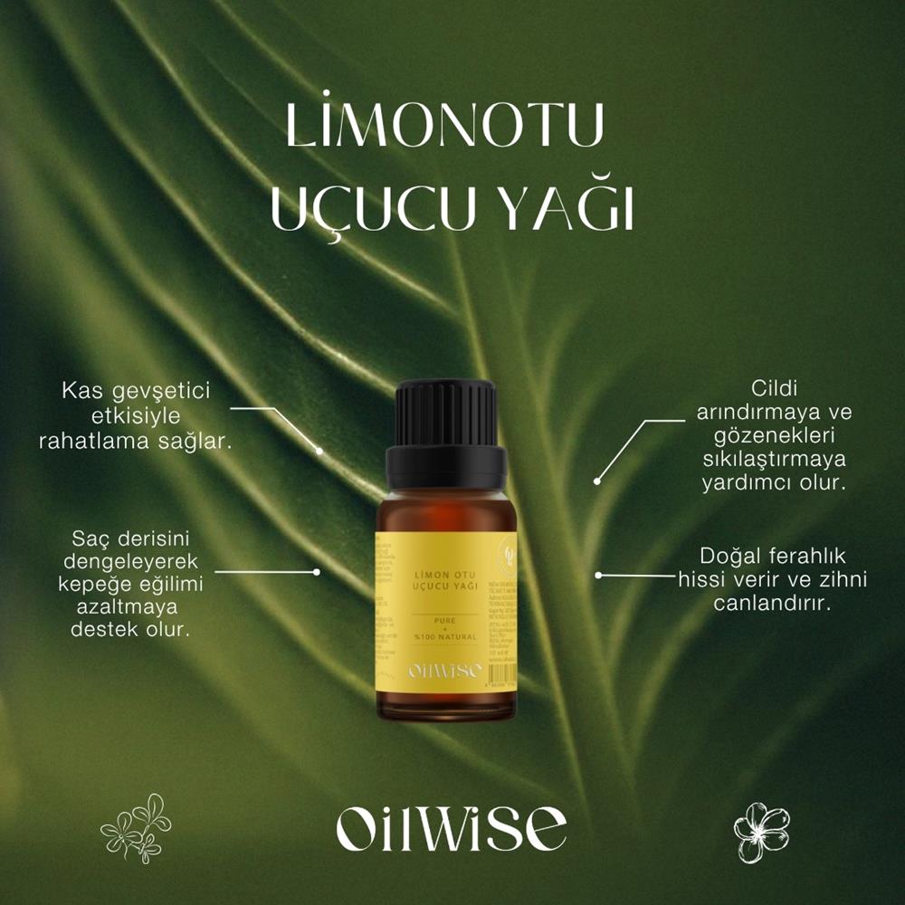 Oilwise Rahatlatıcı ve Dengeleyici Limon Otu Uçucu Yağı 10 ml