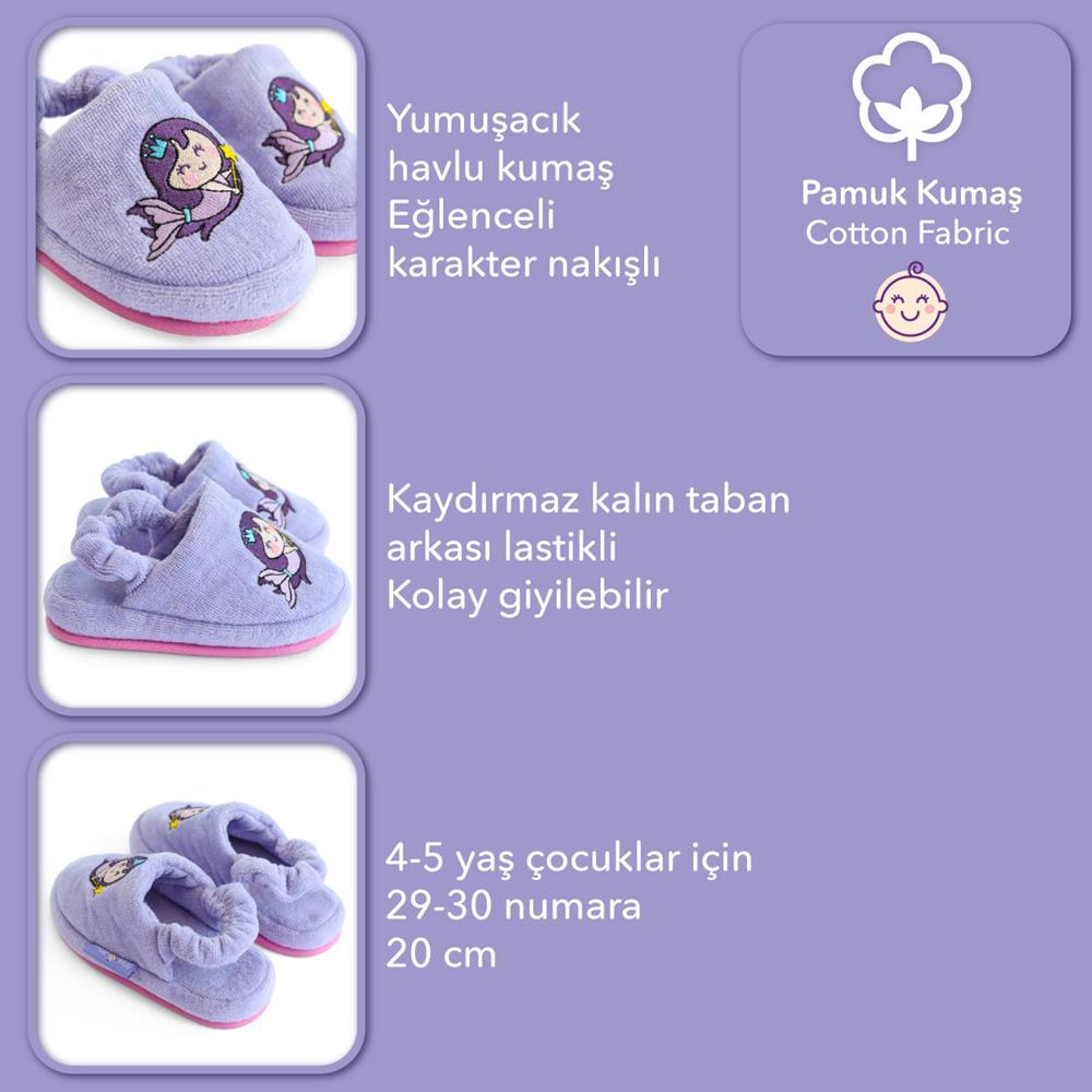 Milk&Moo Çocuk Ev Terliği Pırıltılı Deniz Kızı