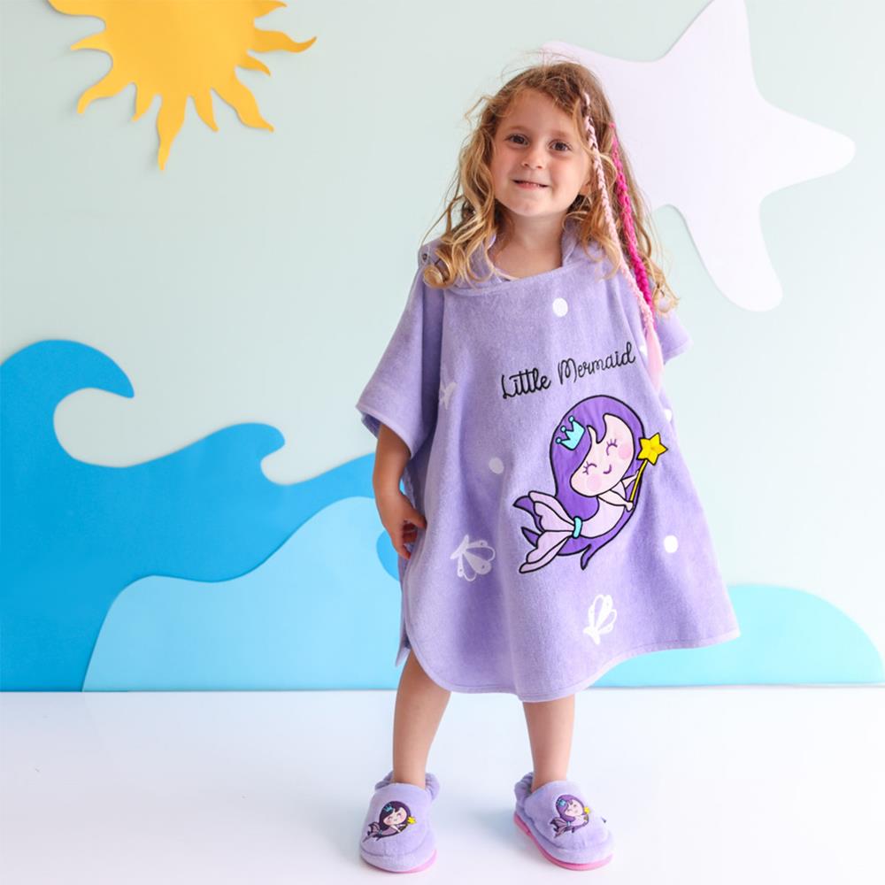 Milk&Moo Çocuk Panço ve Ev Terliği Pırıltılı Deniz Kızı