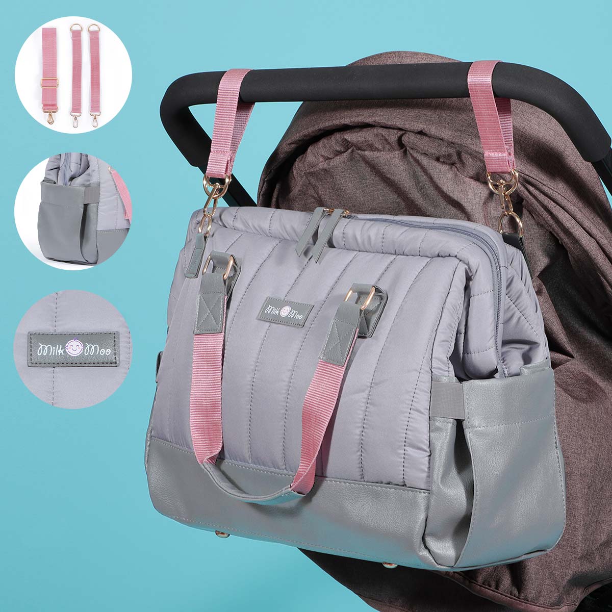 Milk&Moo Anne Bebek Bakım Çantası Antrasit