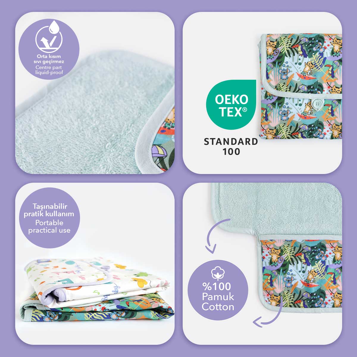 Milk&Moo Alt Açma Örtüsü Jungle Friends