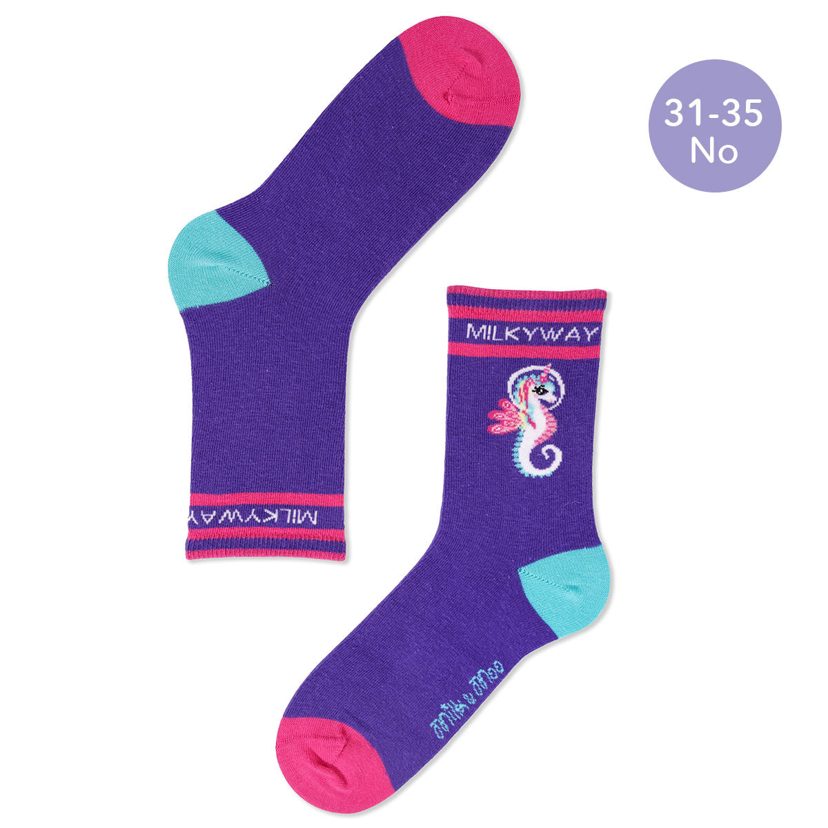 Milk&Moo Ayris Çocuk 5'li Çorap Seti, Beden 31-35, Renkli ve Rahat Tasarım