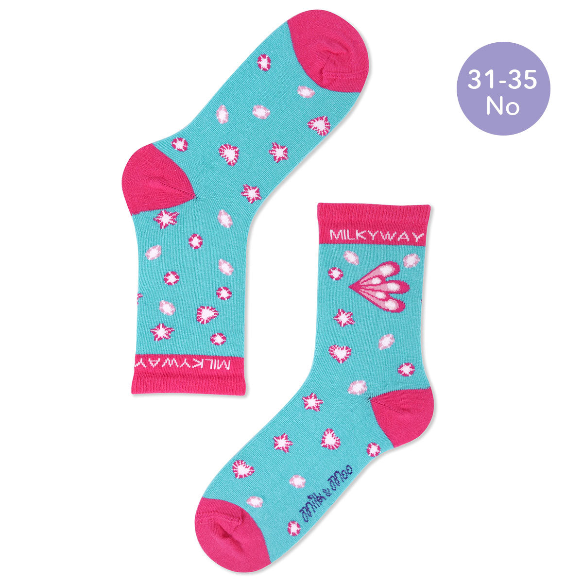 Milk&Moo Ayris Çocuk 5'li Çorap Seti, Beden 31-35, Renkli ve Rahat Tasarım