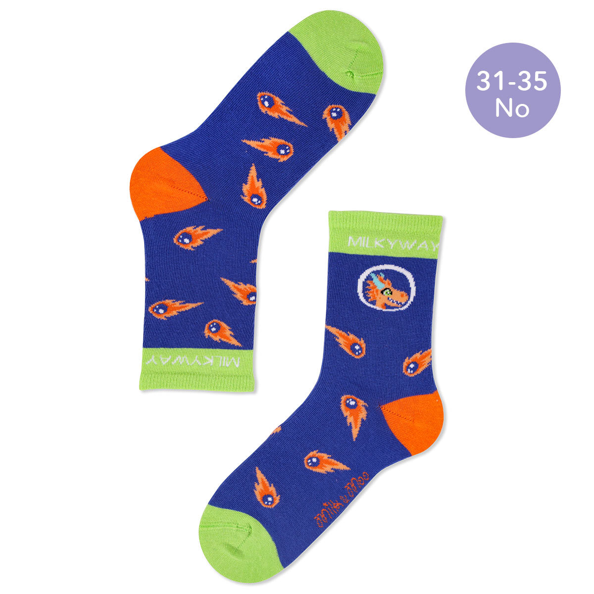 Milk&Moo Ponix Çocuk 5'li Çorap Seti, 31-35 Numara, Yumuşak ve Eğlenceli Tasarım