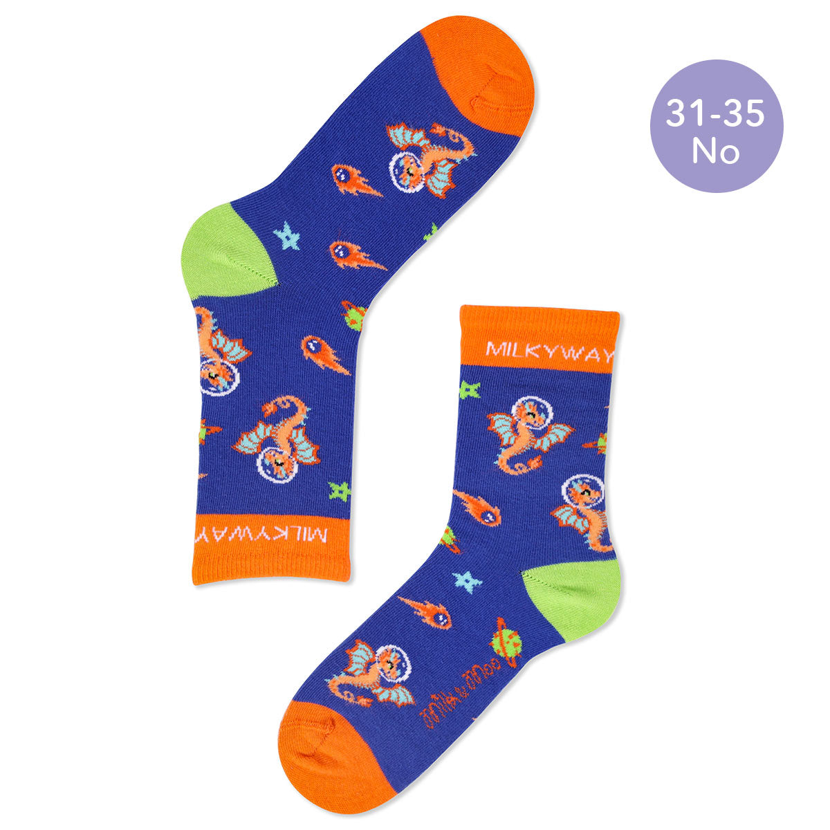 Milk&Moo Ponix Çocuk 5'li Çorap Seti, 31-35 Numara, Yumuşak ve Eğlenceli Tasarım