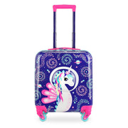 Milk&Moo Renkli Işıklı Tekerlekli Çekçekli Çocuk Valiz 3D Ayris Tasarımlı