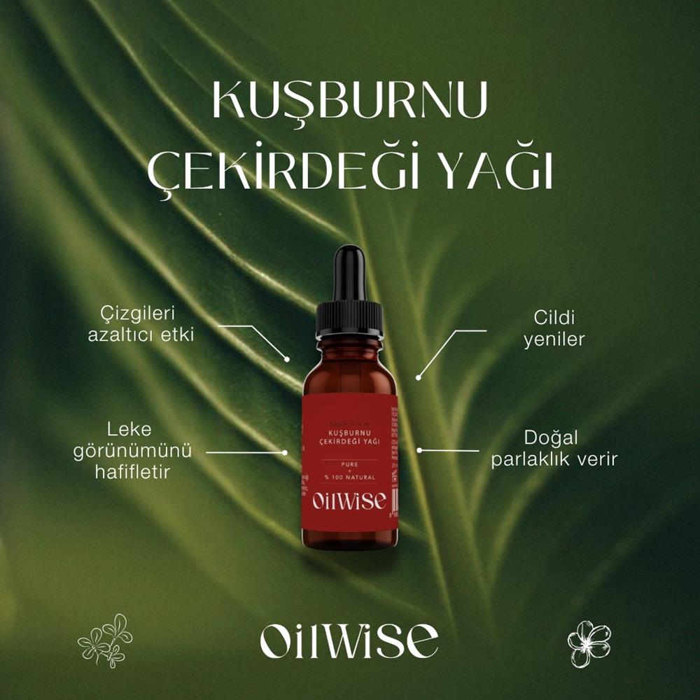 Oilwise Leke ve Yaşlanma Karşıtı Kuşburnu Çekirdeği Yağı 30 ml