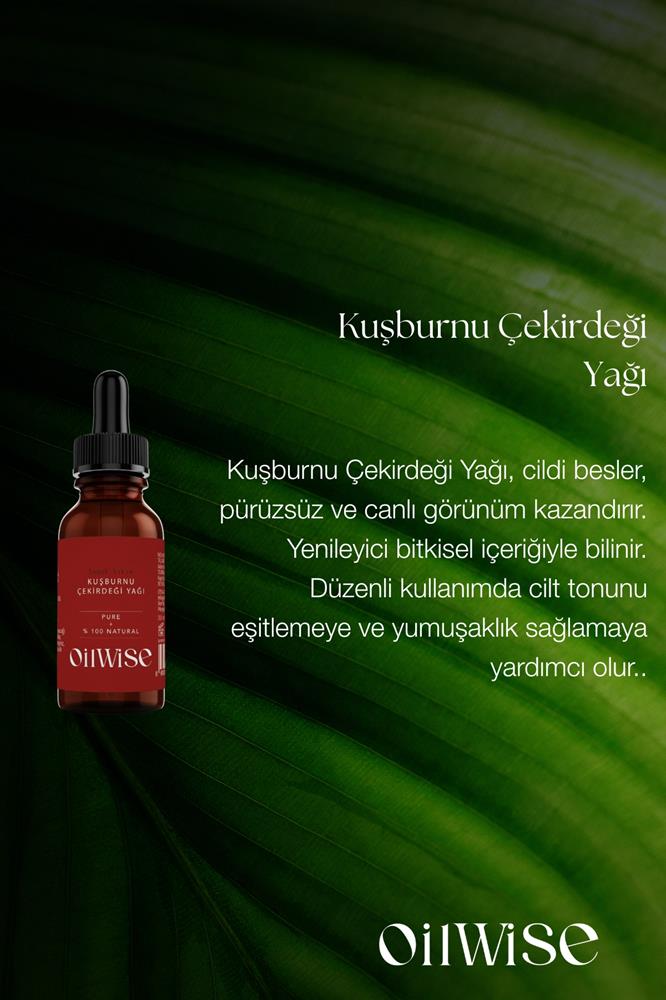 Oilwise Leke ve Yaşlanma Karşıtı Kuşburnu Çekirdeği Yağı 30 ml