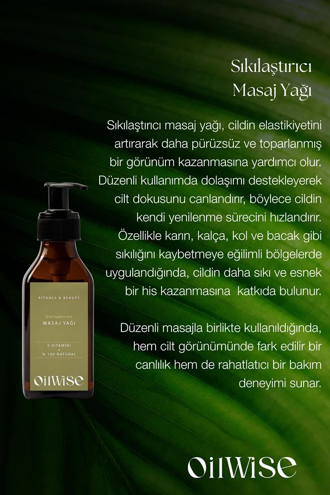 Oilwise Skin Firming Cilt Sıkılaştırıcı Selülit Karşıtı Masaj Yağı 100 ml