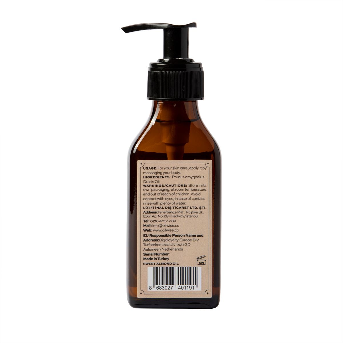 Oilwise Cold Pressed Sweet Almond Oil 100 ml