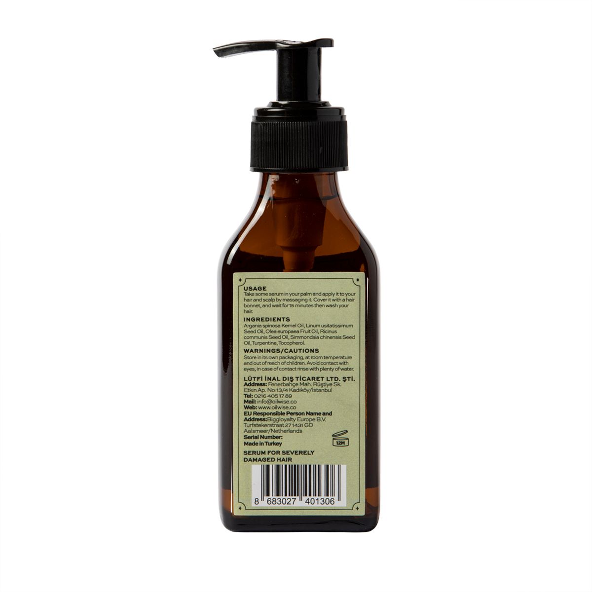Oilwise Argan Hair Serum for Severely Damaged Hair 100 ml