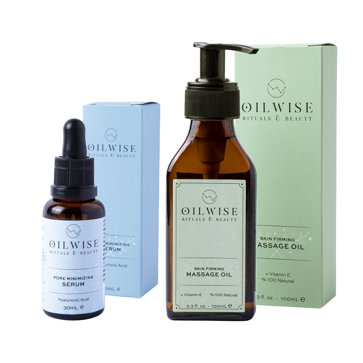 Oilwise Skin Firming Massage Oil & Pore Minimizing Serum Set