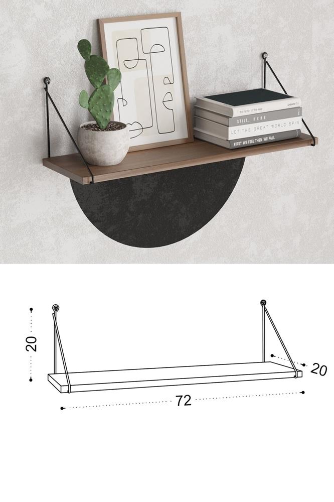 Decormet Armoni Raf Seti 1 Raflı 200*720 Ceviz