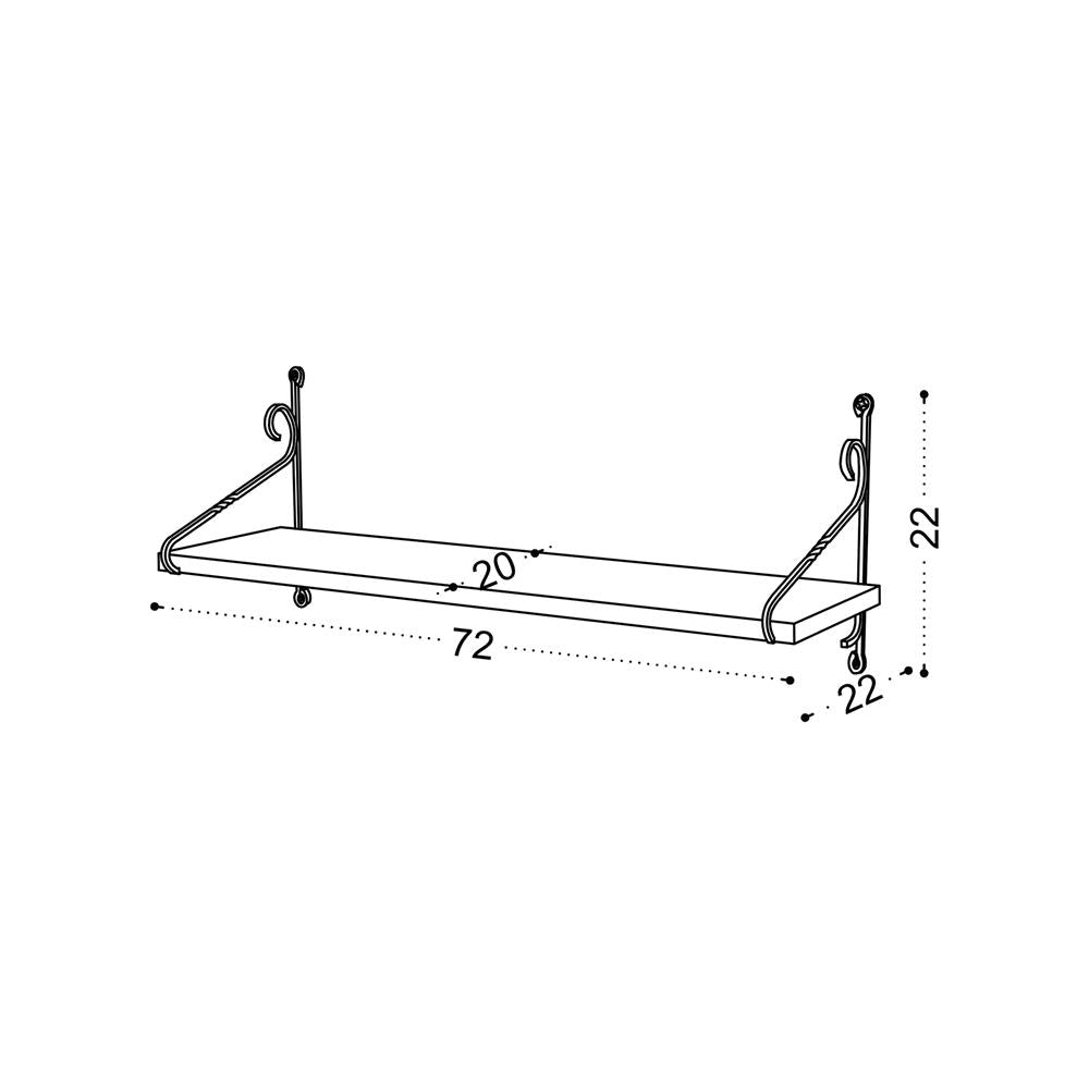 Decormet Seramoni Raf Seti 1 Raflı 200*720 Ceviz