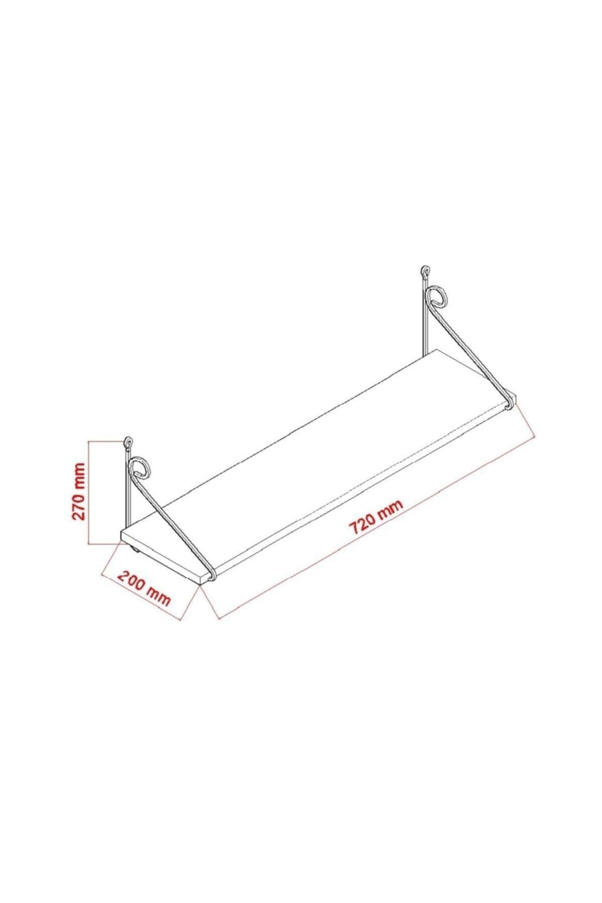 Decormet Seramoni Raf Seti 1 Raflı 200*720 Beyaz