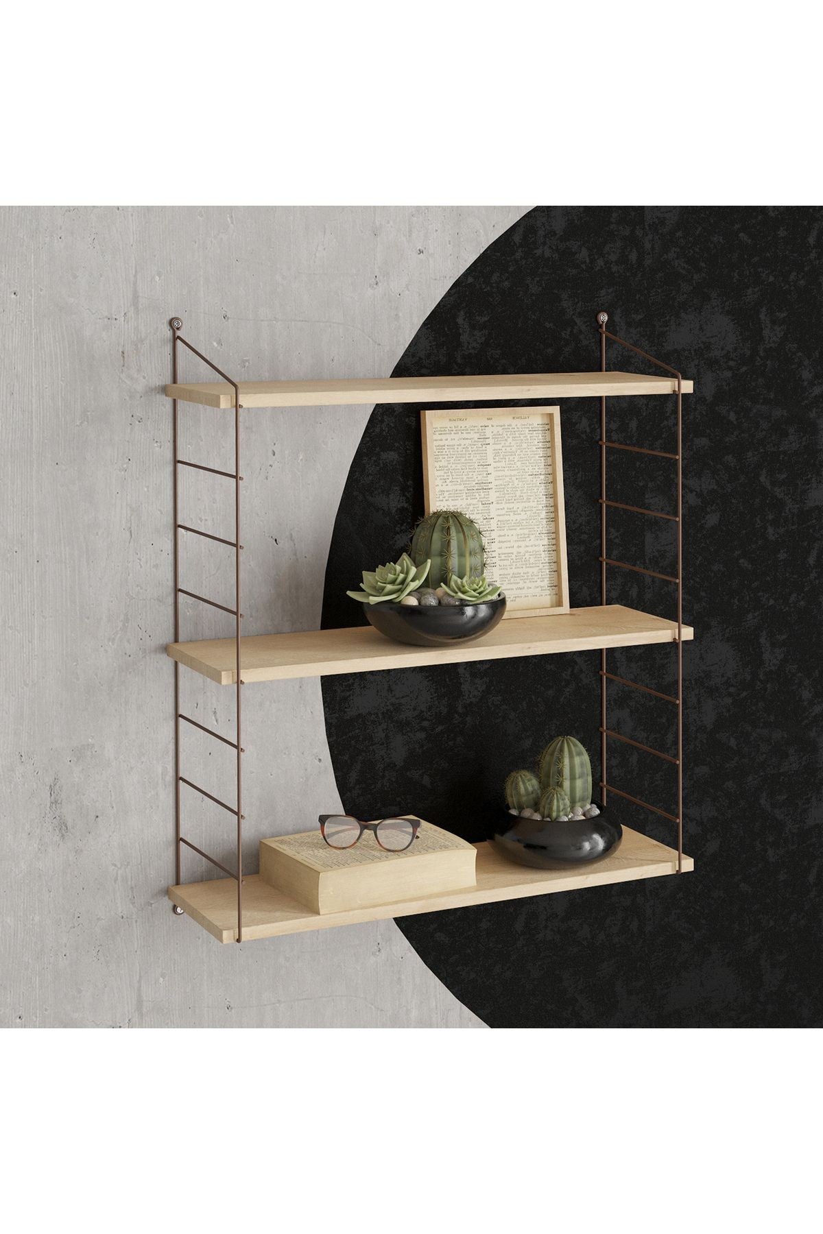 Decormet Armoni Raf Seti 3 Raflı 200*720 Safir Meşe - Malibu