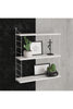Decormet Armoni Raf Seti 3 Raflı 200*720 Metal Beyaz+Ahşap