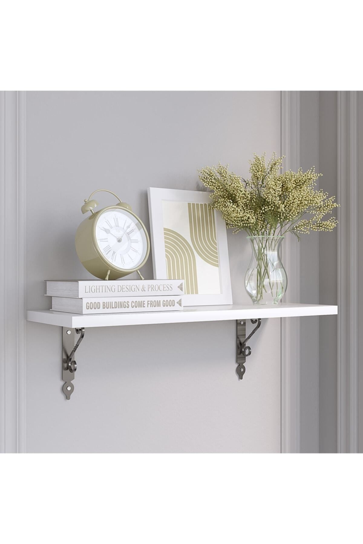 Decormet Retro Raf Seti 20*60  P.Beyaz+Siyah