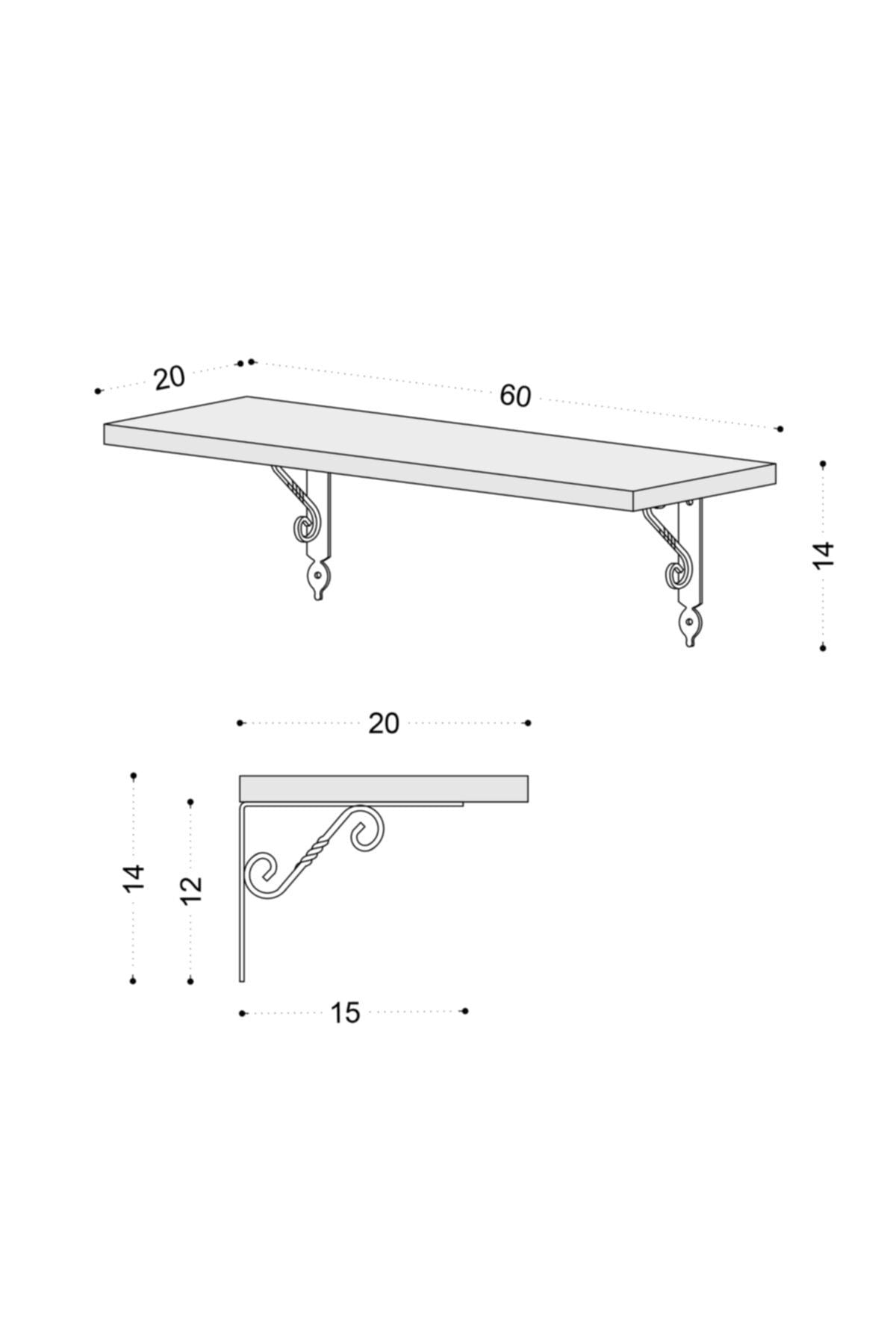 Decormet Retro Raf Seti 20*60 Safir Meşe+B.Dövme