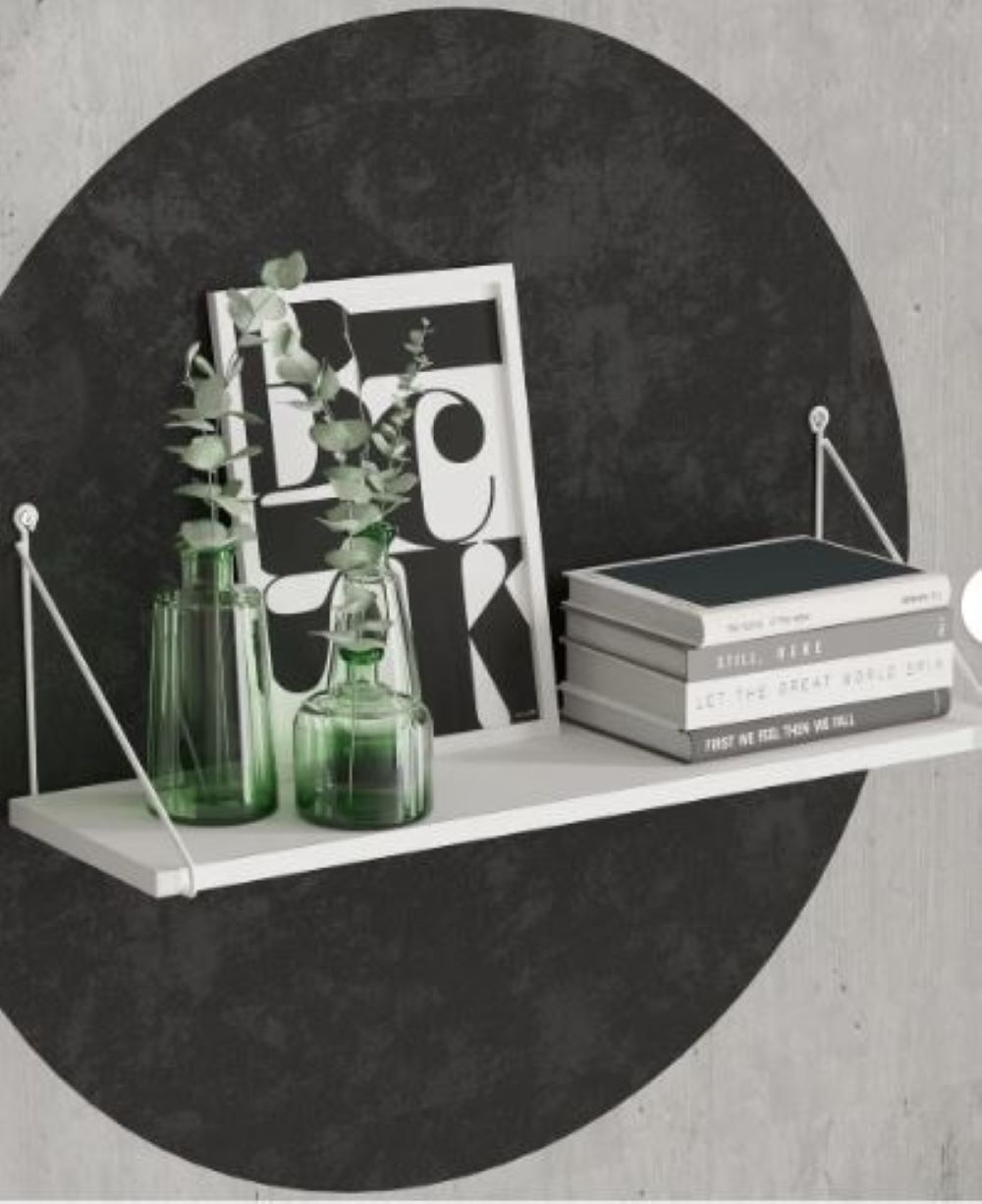 Decormet Armoni Raf Seti 1 Raflı 200*720 Metal Beyaz+Ahşap