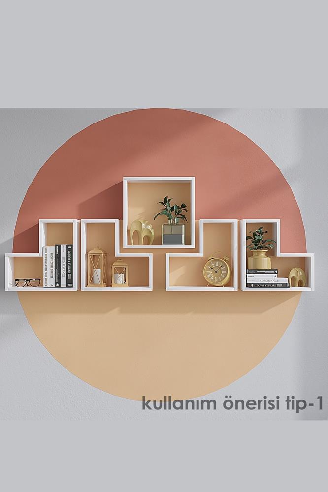Decormet Elıtra Duvar Rafı Beyaz