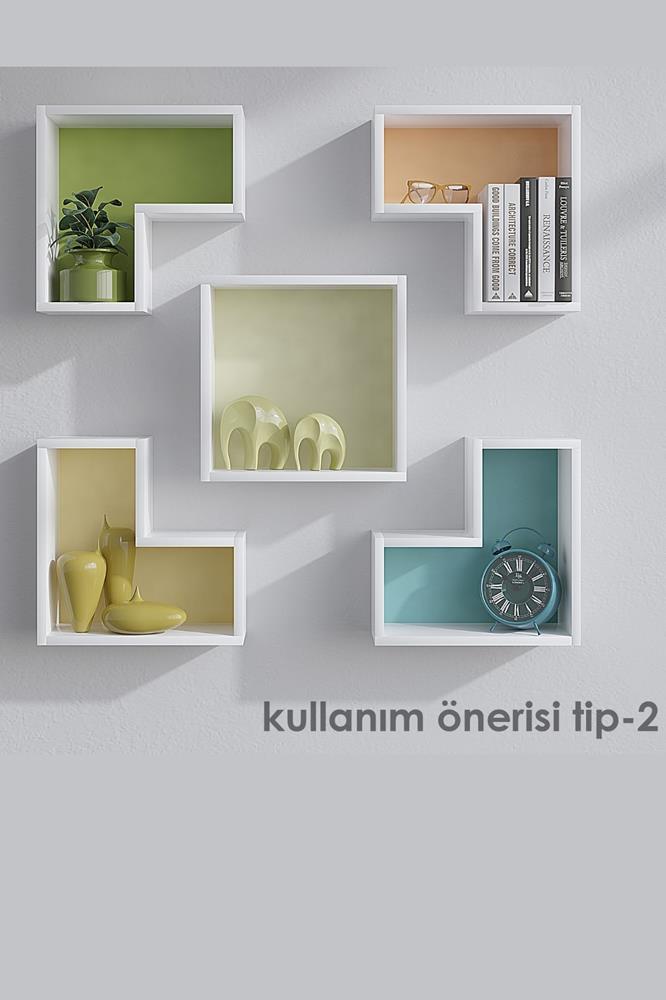 Decormet Elıtra Duvar Rafı Beyaz