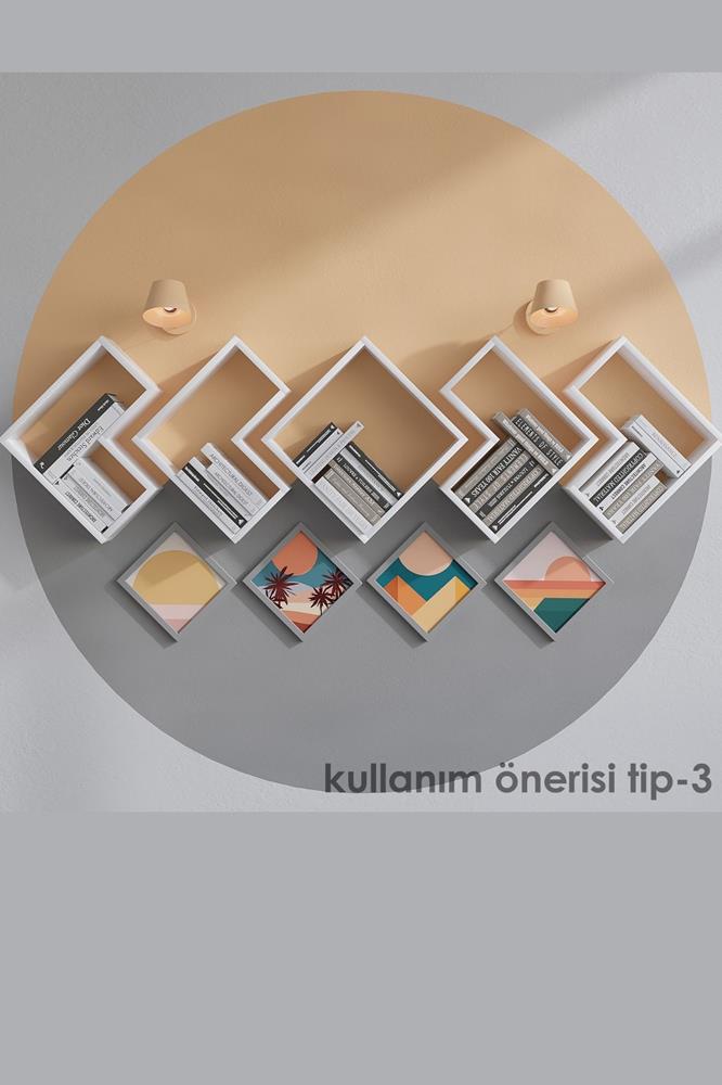 Decormet Elıtra Duvar Rafı Beyaz